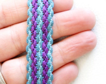 Red Green Yellow Blue and Mauve Thread Lace Trim 17mm Wide - Etsy