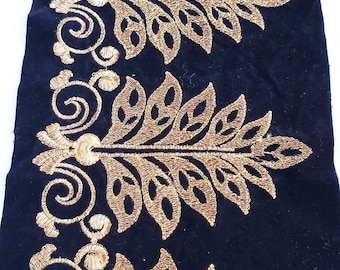 1m 25mm glitter velvet SEQUIN embroidered ribbon lace applique trimming decor