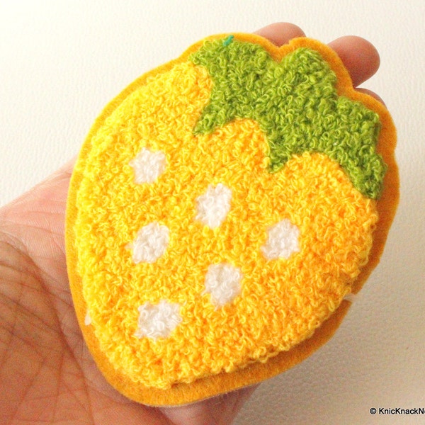 1 x Yellow Strawberry Applique Patch