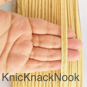 2mm Flanged Insertion Piping on 9mm Band, Beige Art Silk Fabric Trim, Cord piping Trim, Decorative Sewing Edge Trim, Flanged Piping Cord
