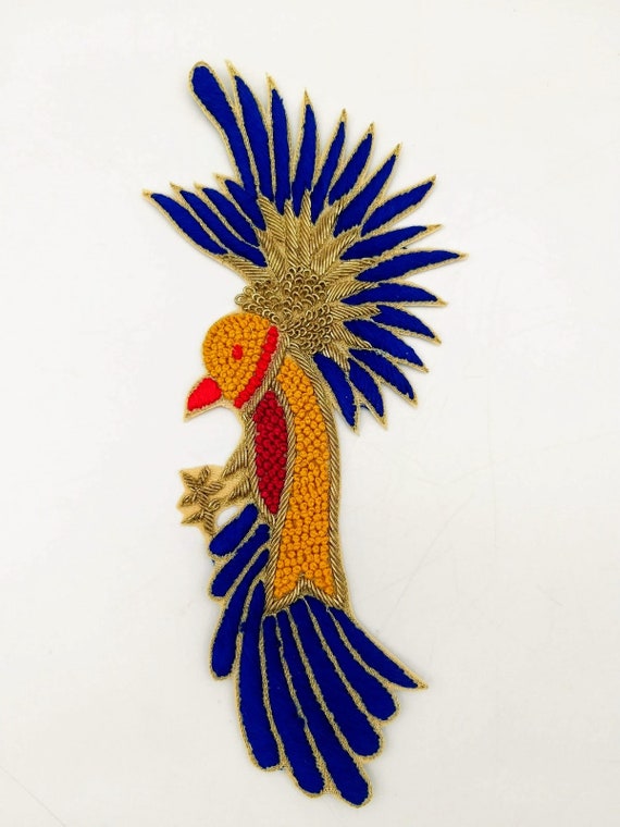 Apliques de pájaro bordados a mano con bordados amarillos | Etsy México