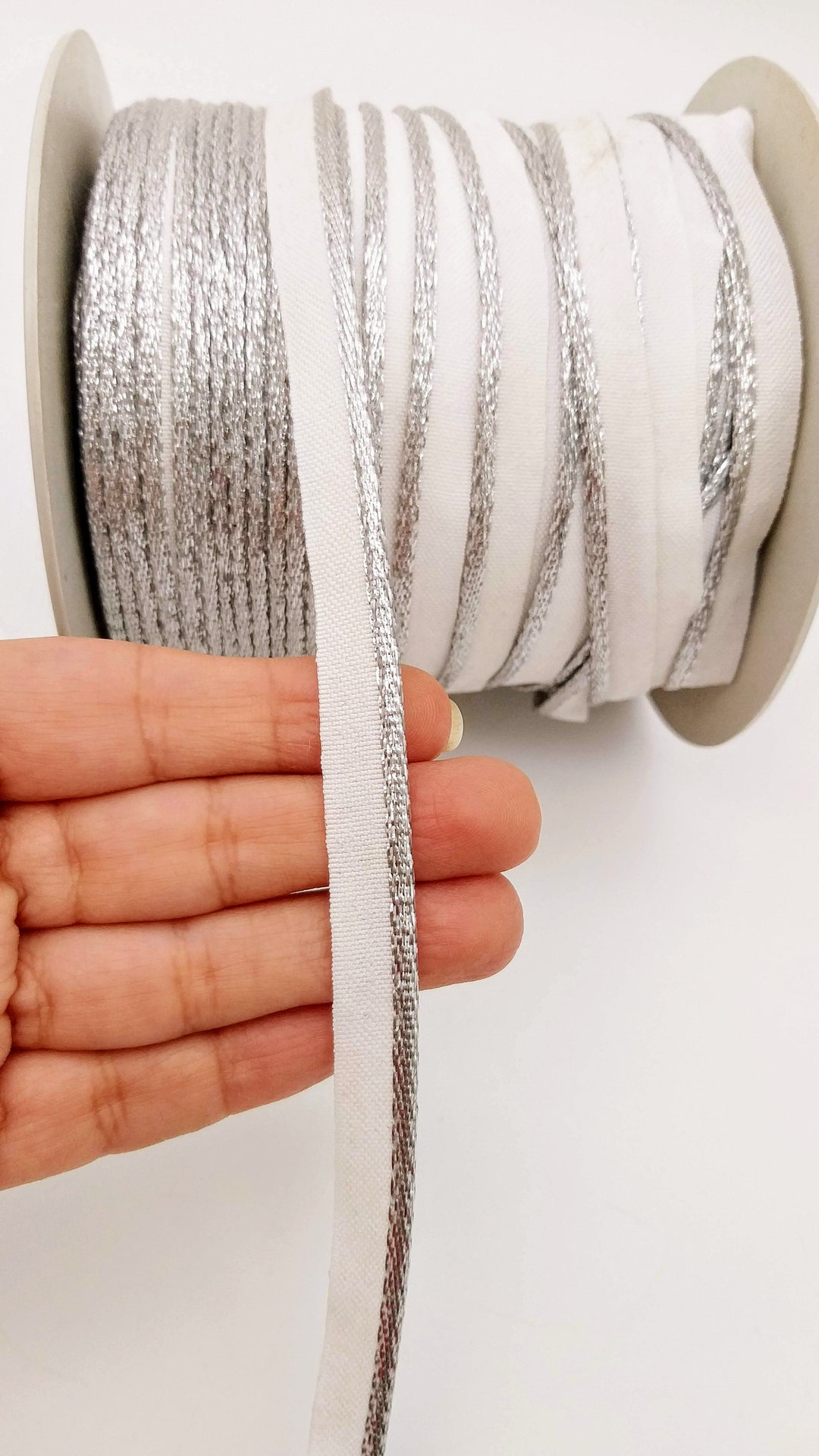 Wholesale Silver Piping Cord Trim White Lace Trim With Etsy UK