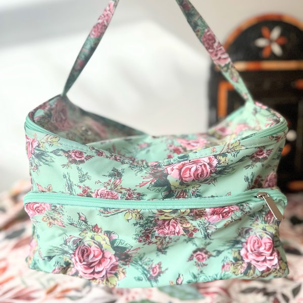 Mint Green Sewing Bag Sewing Gifts for her, Knitting Bag Crafting Bag, Unique Gift for Sewing Lovers, Sewer Gift, Sewing Gift for Women