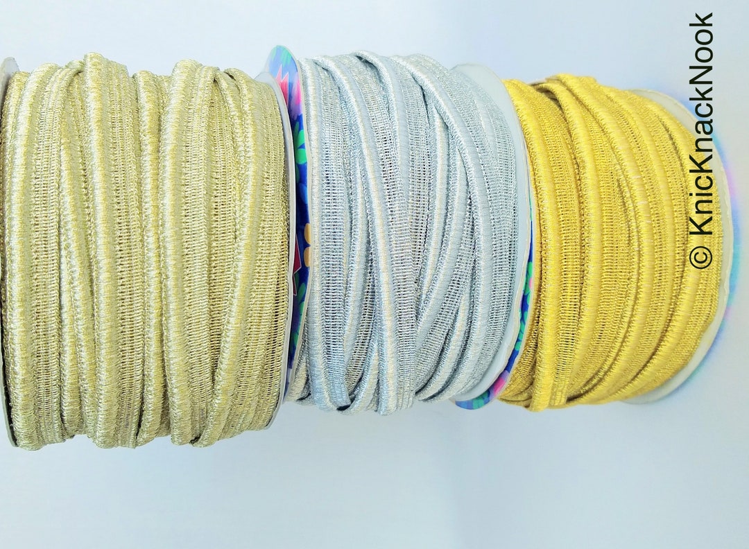 Ribete de encaje dorado antiguo/dorado claro/plateado con ribete de ...