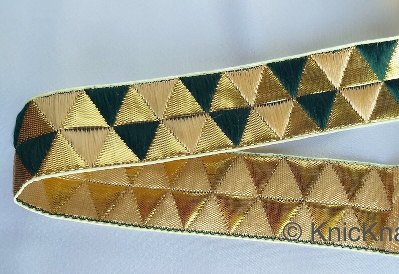 Wholesale Green and Gold Fabric Trim Trim By 9 Yards Craft Etsy