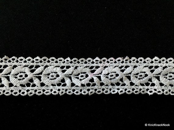 sewing supplies white lace ribbon trimming 12mm wedding cardmaking