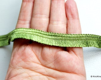 Green Thread Tassels One Yard Trim, Approx. 15mm Wide
