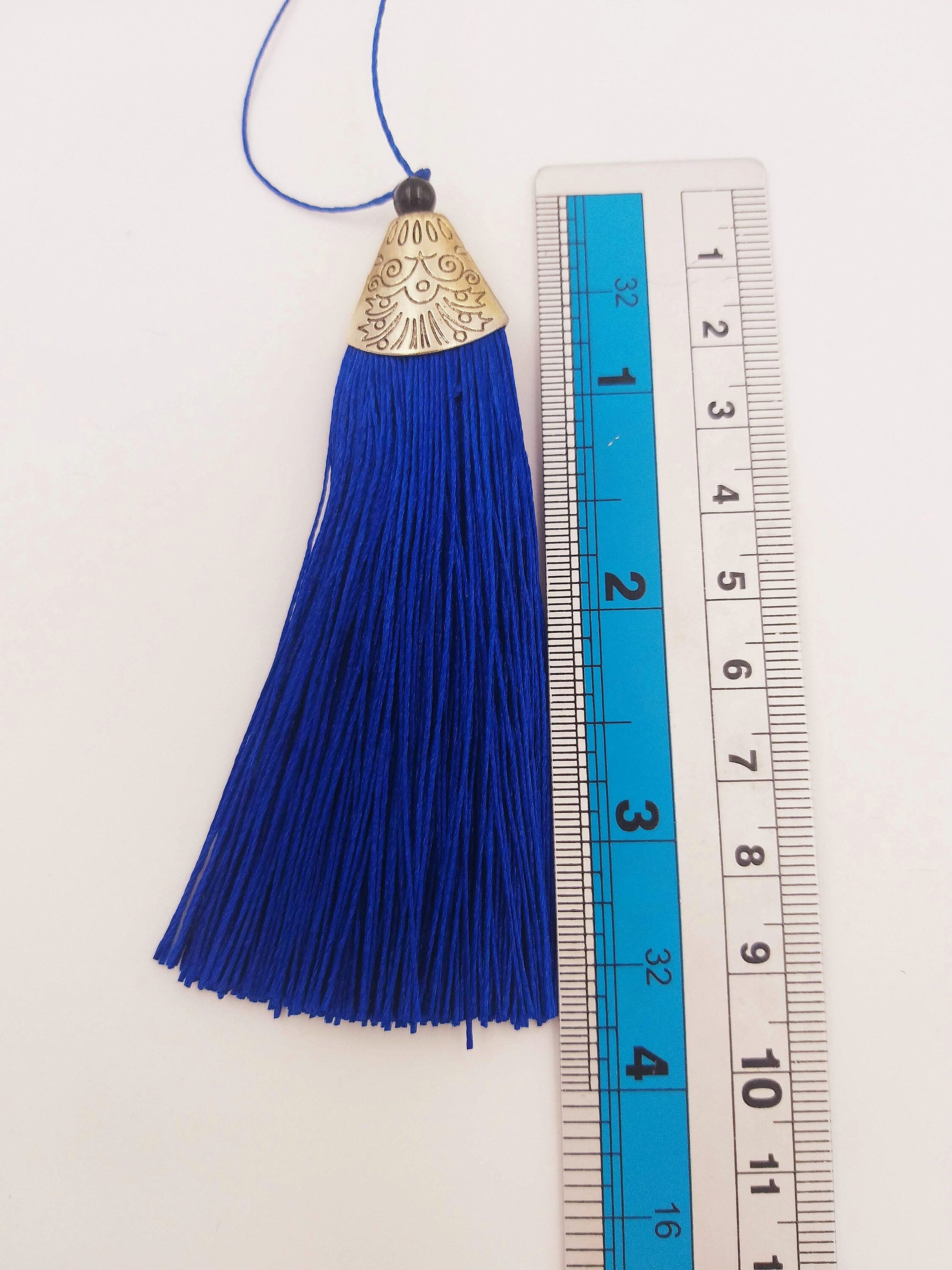 Royal Blue Tassels Artificial Silk Tassel with Cone Cap Etsy