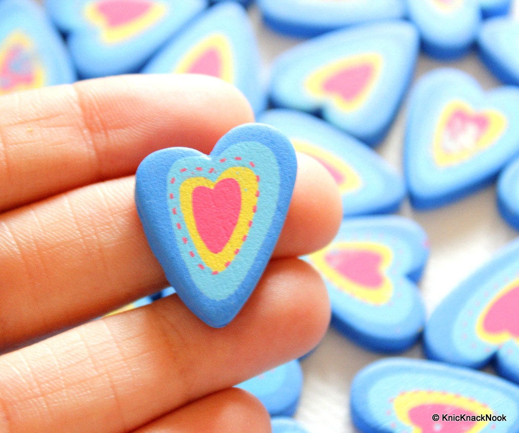Yellow/Blue Heart Fun Beads