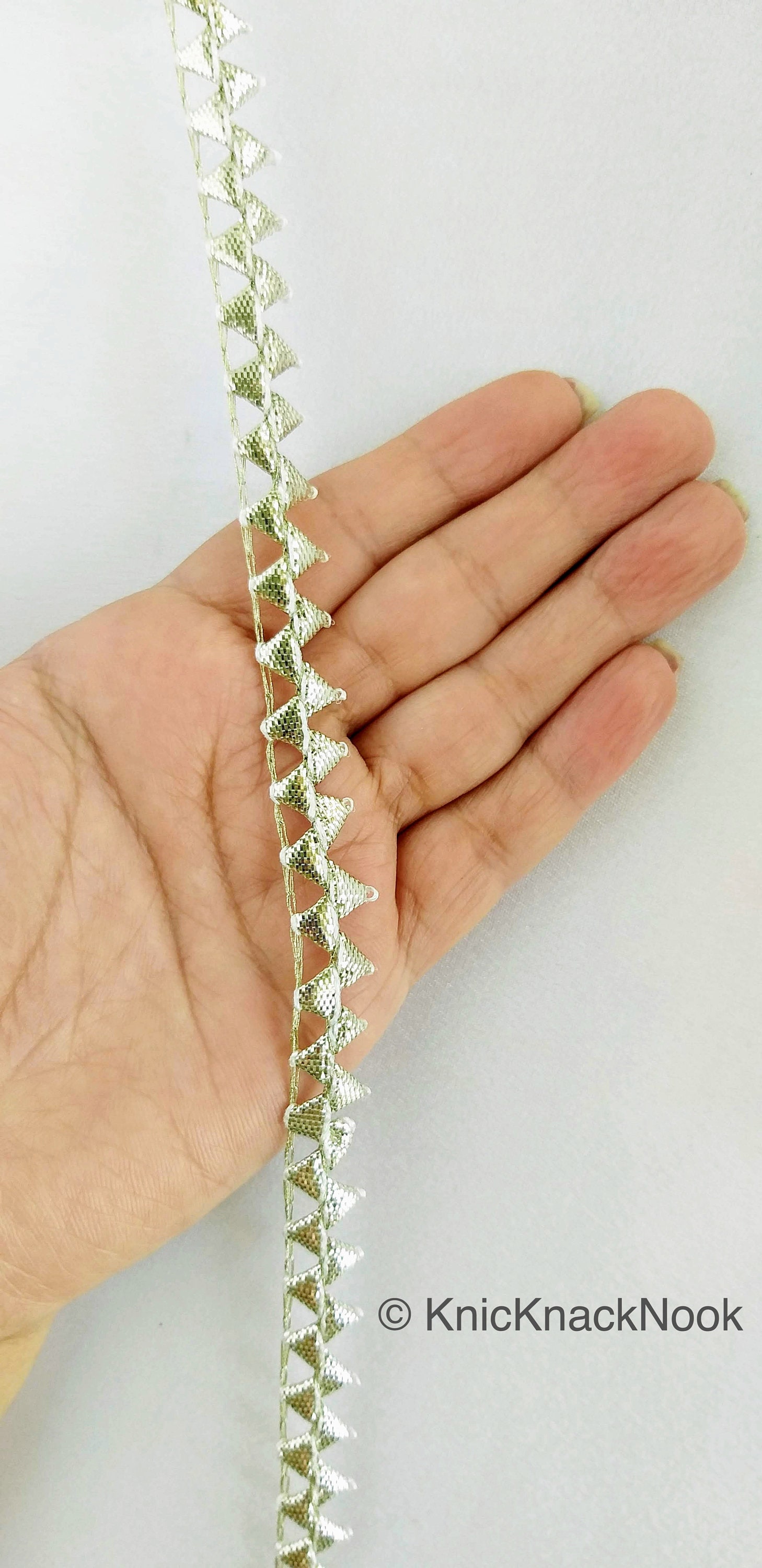 Buy Mini Triangle Piping Lace Trim,edge Finishing,gotta Patti,indian  Decorative Trim,embellish Piping Cord Trim,ribbon, 9 Yards LM2019-185  Online in India 