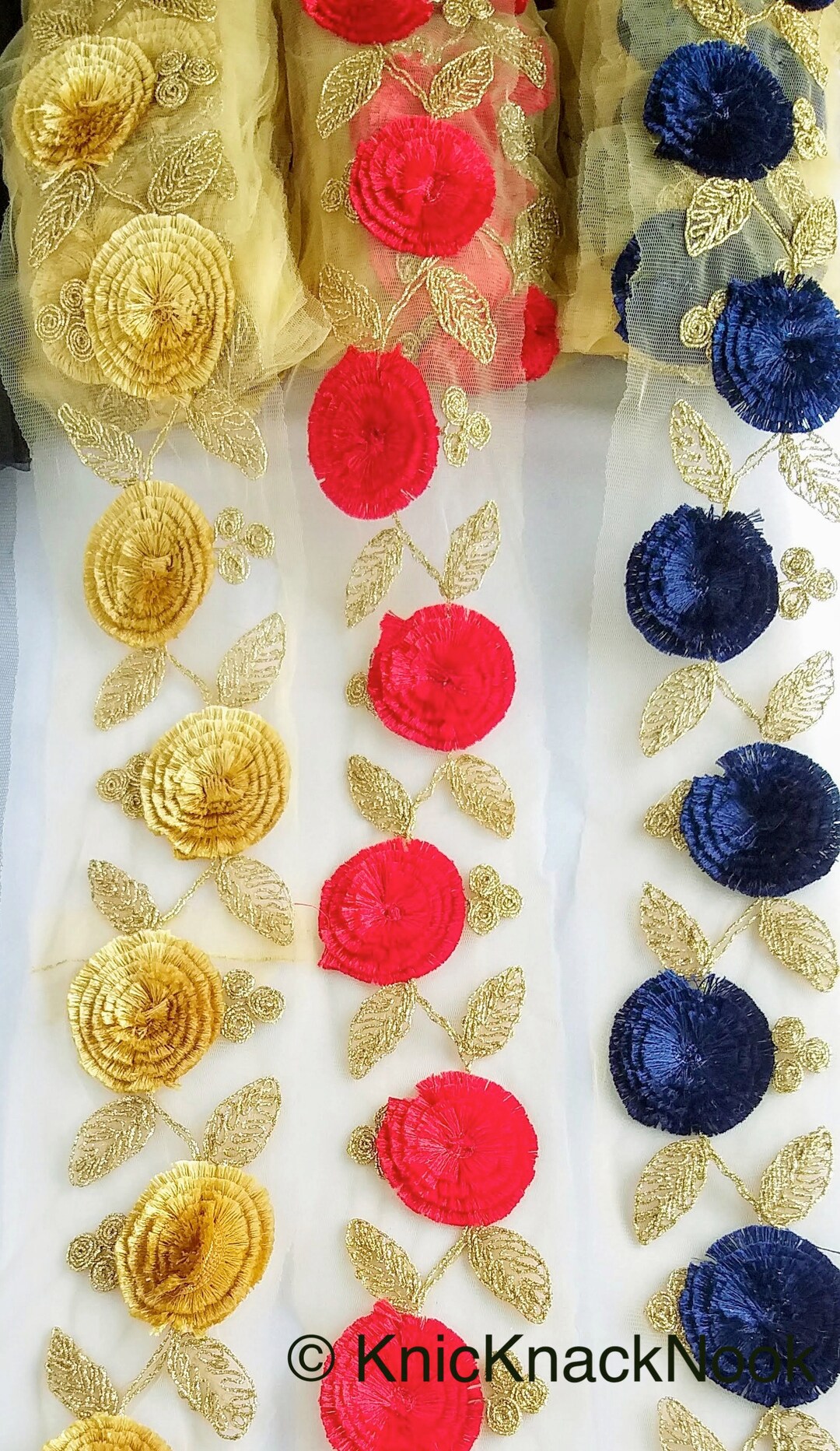 Patch Dentelle Feuilles Vertes Avec Miroir - Applique Décorative Pour Robes, Costumes