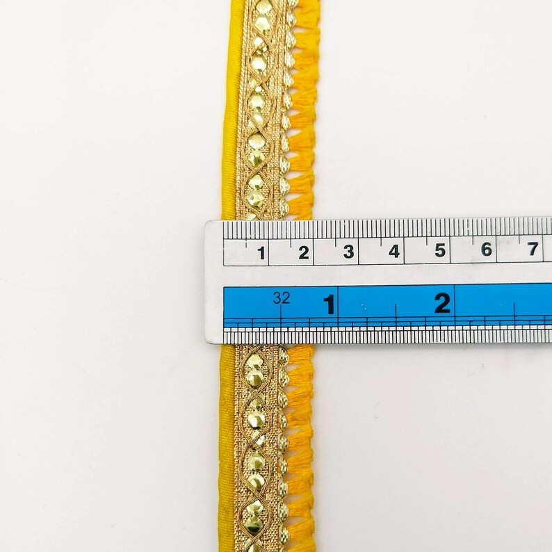 Yellow Tassels Trim Gold Fringe Trim Beaded Trim Tassels Etsy