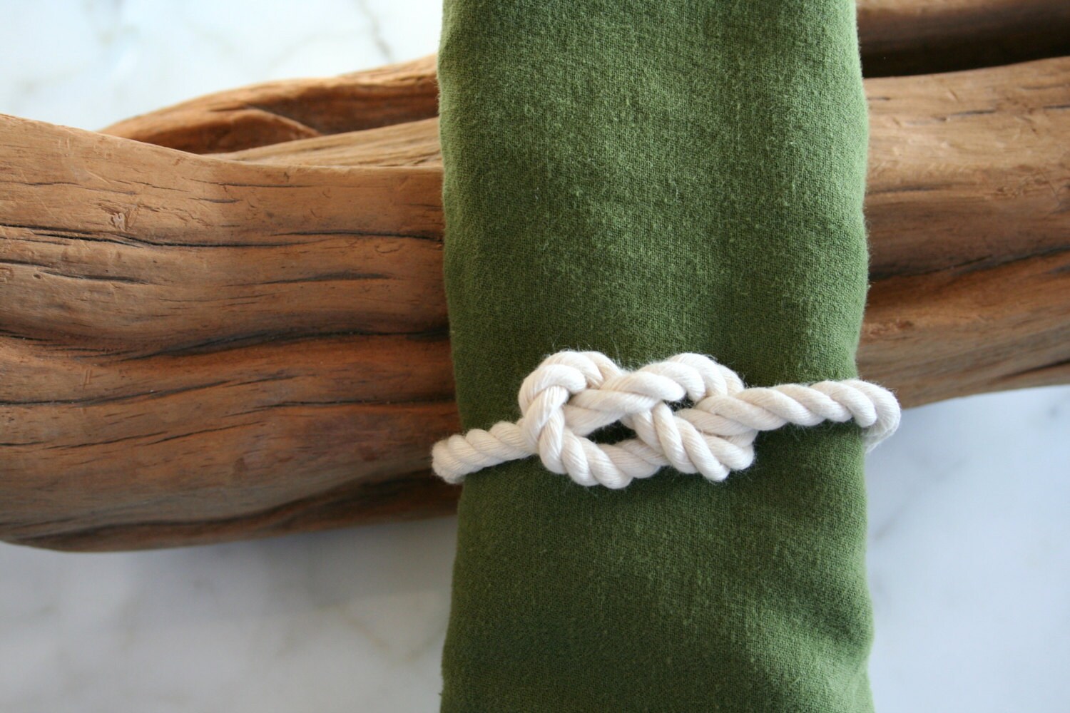 Set of 4 Rope Napkin Rings Figure 8 Knotted Napkin Rings Etsy