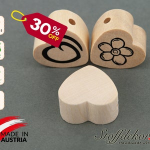 2 pcs. motif beads heart wooden beads heart beads wooden heart beads shaped beads threading beads craft beads for grasping toys car trailers