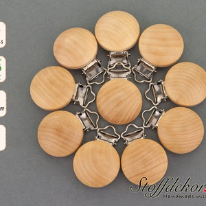 Wooden clip Pacifier clip Baby clip Pacifier chain clip Pendant clip Clip for Maxi-Cosi Pendant Pacifier chains Play chains