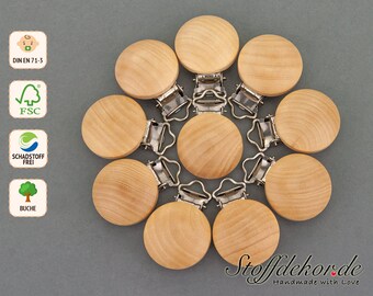 Wooden clip Pacifier clip Baby clip Pacifier chain clip Pendant clip Clip for Maxi-Cosi Pendant Pacifier chains Play chains