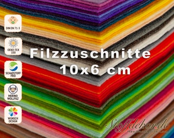 4 Filzbögen 10x6 cm Wollfilz 107 Farben Filzzuschnitt Merinowollfilz Naturfilz Stickfilz Designfilz Merinofilz Nassfilz Walkfilz Echtfilz