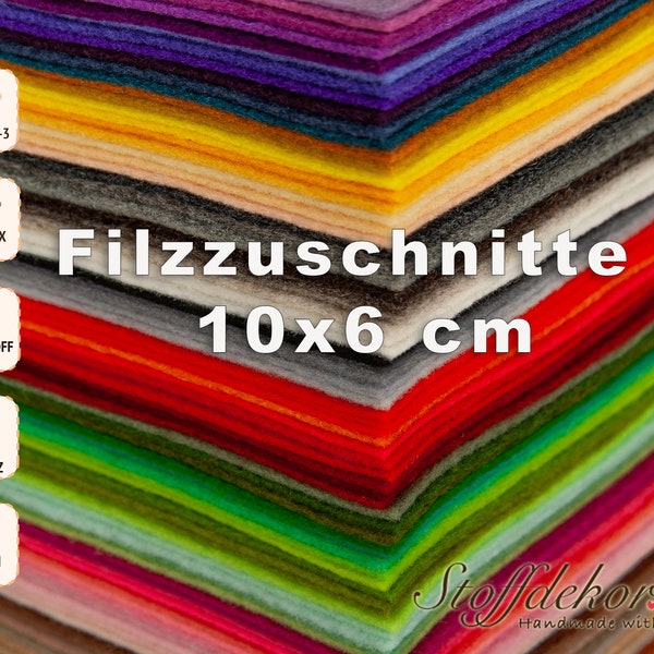 4 Filzbögen 10x6 cm Wollfilz 107 Farben Filzzuschnitt Merinowollfilz Naturfilz Stickfilz Designfilz Merinofilz Nassfilz Walkfilz Echtfilz