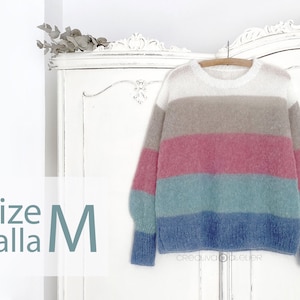 Größe M – Mohair Candy Cloud Pullovermuster