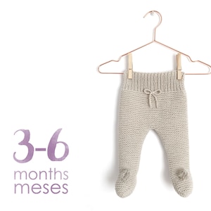 Size 3-6 months- Baby Knitted Leggings Pattern NUR