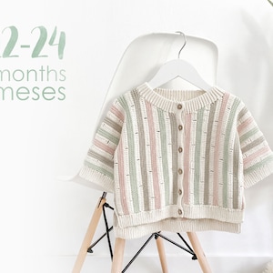 Size 12-24 months - STRIPY Crochet Jacket - *I N S T A N T / D O W N L O A D / P D F*