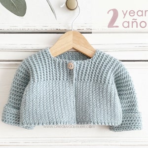 2 years - ITSY-BITSY crochet cardigan pattern