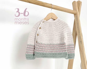 3-6 months – TICA Crochet Sweater / Cardigan Pattern