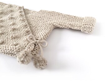 Taglia -3 mesi- Modello kimono lavorato a maglia per bambino NUR
