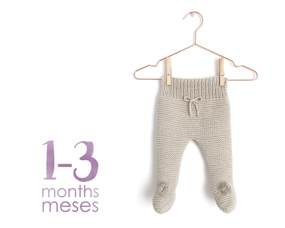 Minimalisma Bamse Leggings with feet - Grey Melange unisex (bambini)