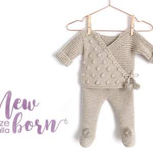 Size NEW BORN - Nur Knitted Baby Set - PDF Knitting Pattern