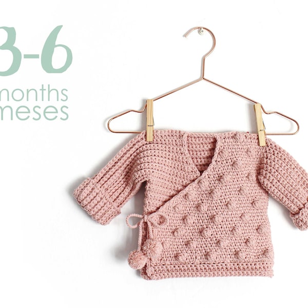 Size 3-6 Months- NEO CROCHET Baby Kimono -  PDF Pattern- Instant Download