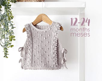 12-24  months – Picots CROCHET Vest Pattern