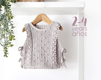 2-4 years – PICOTS Crochet Vest Pattern