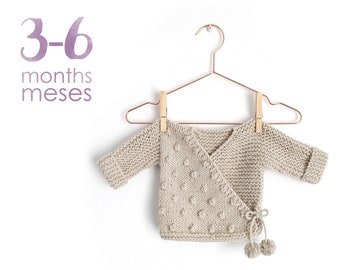 Size 3-6 months- NUR kimono PDF KNITTING Pattern- Instant Download