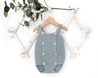 5 sizes – BUTTONY Crochet Romper Pattern