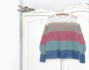 Sizes S-M-L-XL - Candy Cloud Sweater Pattern  - PDF Knitting Pattern- Instant Download