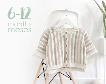 Size 6-12 months - STRIPY Crochet Jacket - *I N S T A N T / D O W N L O A D / P D F*