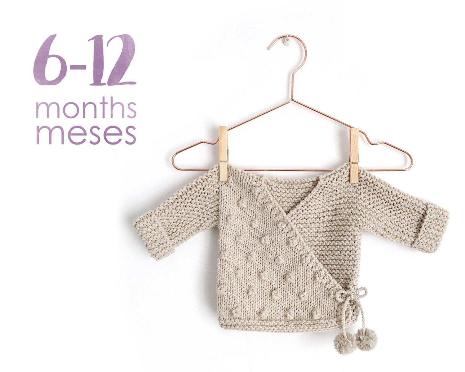 Size 6-12 Months- NUR Kimono PDF Knitting Pattern- Instant Download - Etsy, image size:1500x1200