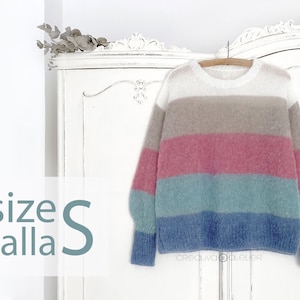 Größe S – Candy Cloud Mohair-Pullover-Muster