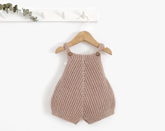 5 sizes - "A" Crochet Romper Pattern-  PDF Pattern- Instant Download
