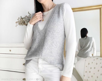 サイズ S-M-L-XL - DUO リバーシブル ニット ベスト パターン