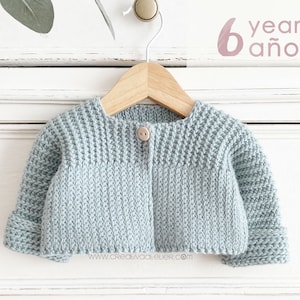 6 years - ITSY-BITSY crochet cardigan pattern