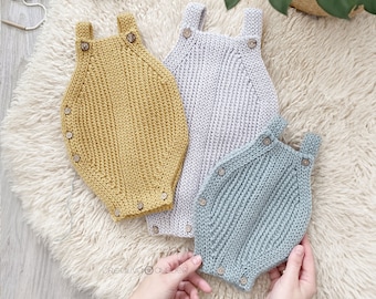 5 tallas – Patrón de Pelele de Crochet SNAPPY