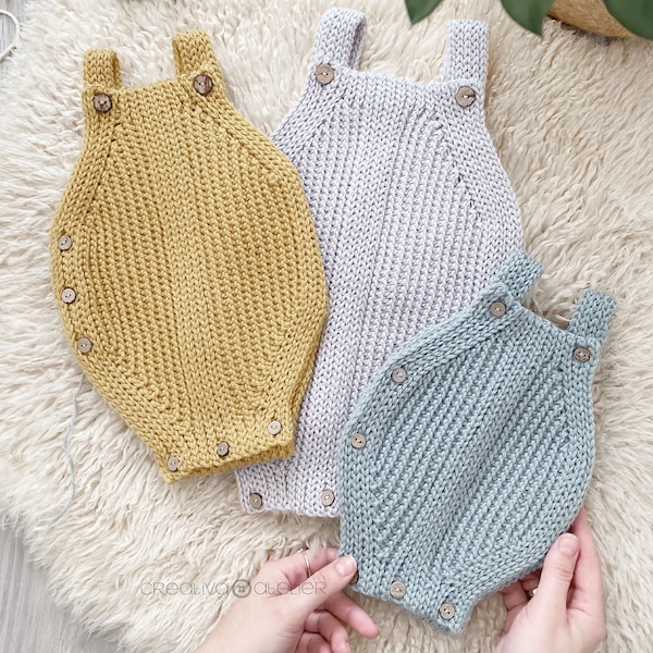 5 tallas – Patrón de Pelele de Crochet SNAPPY