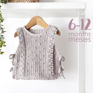 6-12 months – Picots CROCHET Vest Pattern
