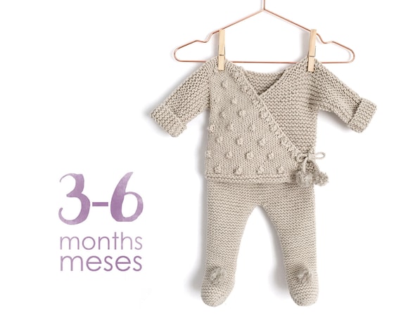Instant Download NUR kimono PDF KNITTING Pattern Size 3-6 months