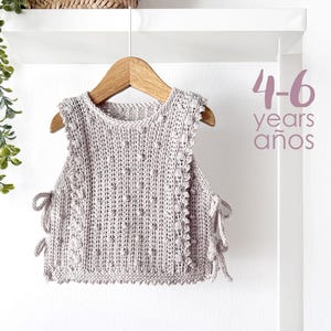 4-6 years – Picots CROCHET Vest Pattern