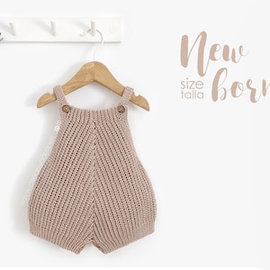 Recién Nacido  - Patrón de Pelele "A" de CROCHET