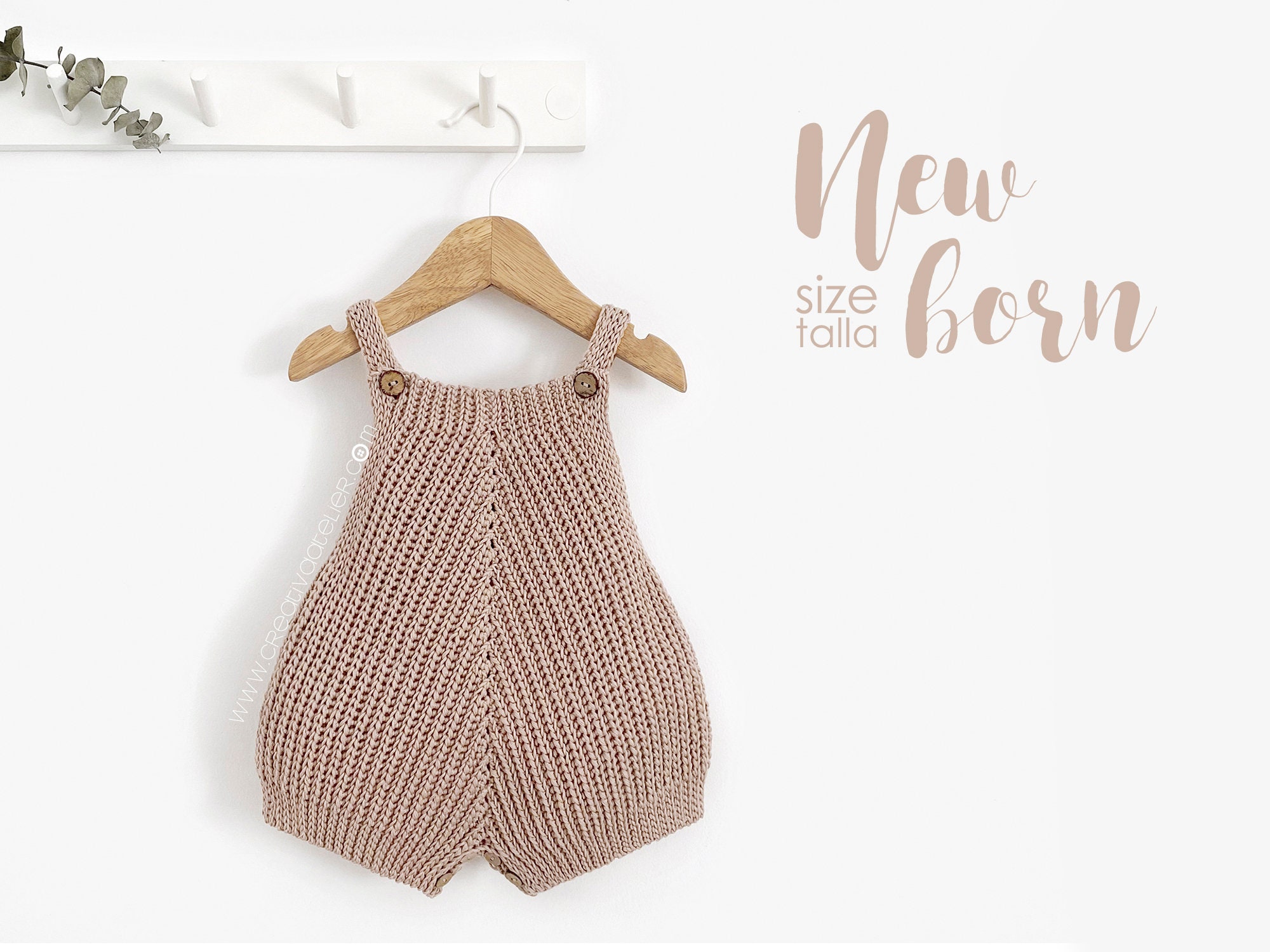 Newborn - GEHAAKT romperpatroon "A".