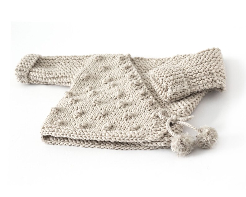 Instant Download NUR kimono PDF KNITTING Pattern Size 3-6 months